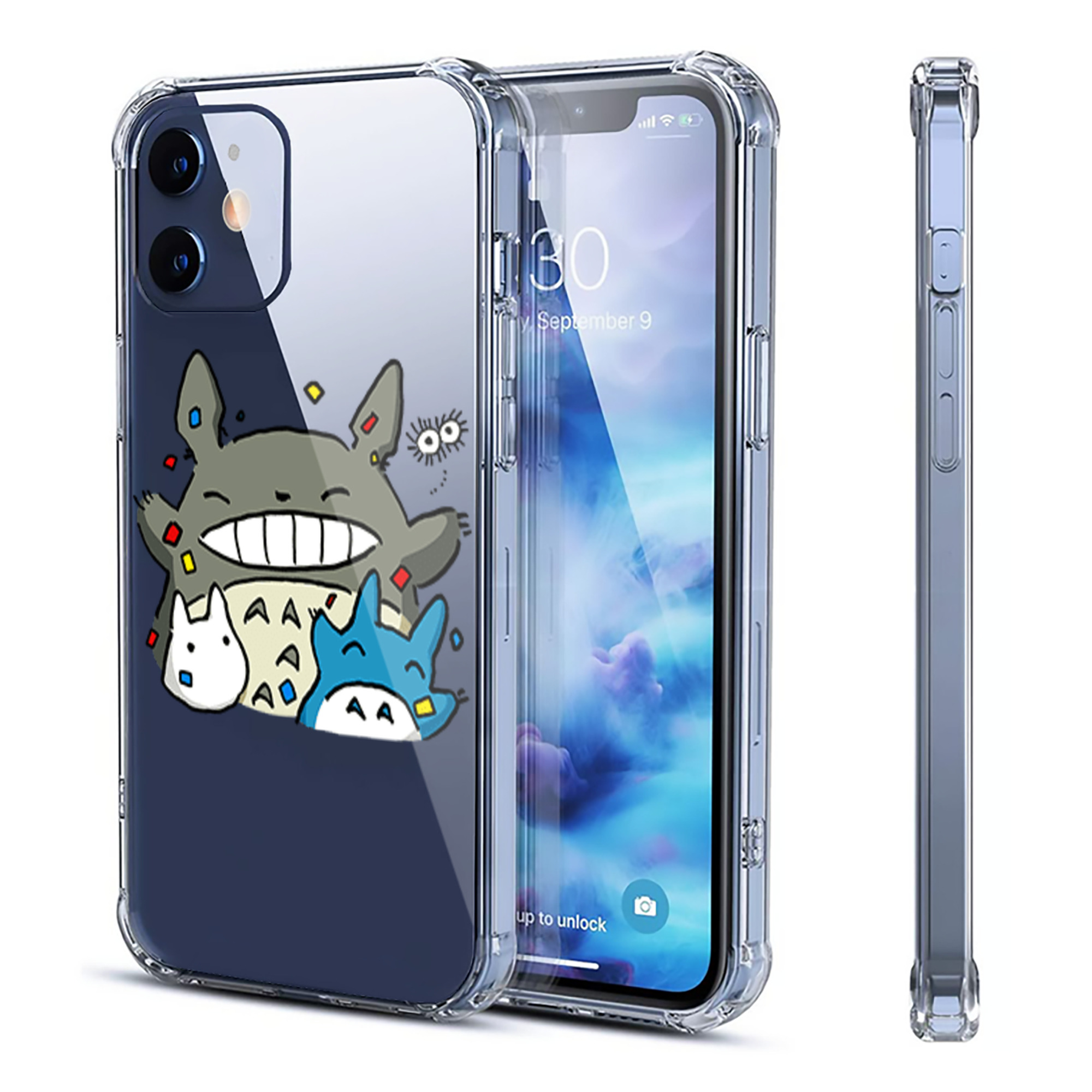 （画像用） となりのトトロ 草壁メイ 草壁サツキ My Neighbor Totoro Satsuki Kusakabe Mei Kusakabe 【iPhone 12シリーズ対応】透明スマホケース（クリアソフトケース）